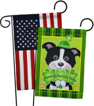 St. Pat&#39;s Puppy - Impressions Decorative USA - Applique Garden Flags Pack - GP10 - £24.83 GBP