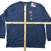 Coleman Mens Rugged Workwear Long Sleeve Crew Neck Chest Pocket Cobalt B... - £11.60 GBP