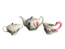 Disney Alice In Wonderland Porcelain Set Teapot Sugar Bowl Creamer Danby... - $3,691.69 MXN