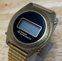 VTG National Semiconductor Mens Gold Tone Digital Quartz Watch~For Parts Repair - £30.36 GBP