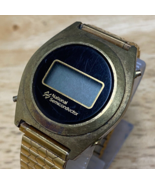 VTG National Semiconductor Mens Gold Tone Digital Quartz Watch~For Parts... - $37.99