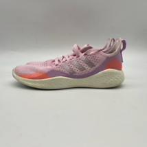 Adidas Fluidflow 2.0 Running Shoes Women&#39;s 8.5 Pink FZ1980 Low Top Lace Up Knit - £20.99 GBP