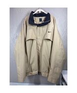 Nike Golf Mens Tan Full Zip Up Bomber Vented Jacket Zip Pockets Size XXL - $70.07 CAD