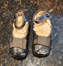 Antique A.S. Kreider's Annville Brand Little Girls Black Victorian Leath... - $22.99