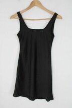 Aritzia Wilfred 2XS Black Satin Tryst Tank Sleeveless Slip Mini Dress 82021 - $30.40