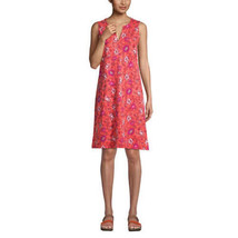 Lands&#39; End Womens Cotton Jersey Sleeveless Swim Cover-up Dress Color Pink Size S - £31.03 GBP