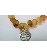 Vintage 1990-s Celtic Sterling Silver Amber Tree of Life Bracelet - Beau... - £61.00 GBP