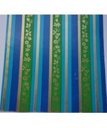 Vintage Blue Gold &amp; Green General Gift Wrapping Paper Piece 20”x 30” - $4.10 CAD