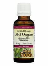 Natural Factors Organic Oil of Oregano, 1 Ounce - $19.05