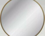 Project 62™ ~ 18&quot; Round ~ Decorative Wall Mirror ~ Metal ~ Brass Color F... - £37.95 GBP