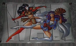 Sexy 1996 SHI 35x22 comic book superhero samurai ninja girls poster 1:Bill Tucci - £28.65 GBP