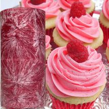 Raspberry Cream Cupcakes Scented Palm Wax Pillar Candle Hand Poured - £19.65 GBP+