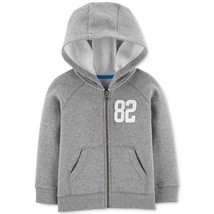 allbrand365 designer Toddler Boys Zip Up Fleece Hoodie Size 4T Color Gray - £27.17 GBP