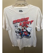 Mario Kart Super Mario Nintendo Shirt Siz Large Beige Off White Mens  - $14.73