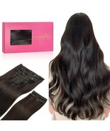 WENNALIFE Clip in Hair Extensions 150g 22 Inch 9pcs Dark Brown Human Hai... - $2,594.41 MXN