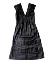 CALYPSO Christiane Celle Black Iridescent Crinkle Silk Tiered A-Line Dress 0 - £22.49 GBP