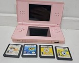 Pink Nintendo DS Lite With Games Broken Hinge Untested For Parts - £23.90 GBP