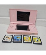 Pink Nintendo DS Lite With Games Broken Hinge Untested For Parts - £23.31 GBP