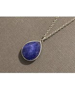 Sapphire Pendant Necklace, Blue Sapphire Necklace, September Birthstone ... - £26.77 GBP