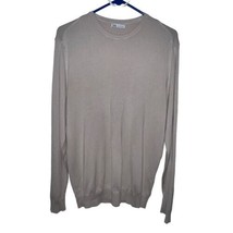 Zara Men Beige Crew Neck Lightweight Sweater Size Medium Minimalist Cont... - $10.29