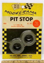 1965 K&amp;B Aurora 1:24 1:25 Slot Car Pit Stop Parts 1 1/8&quot; GERMAN SLICK TI... - £6.27 GBP