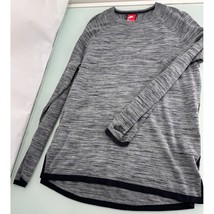 Nike Tech Men Knit Crewneck Sweater Sweatshirt Shirt Vented Heather Gray... - £23.28 GBP