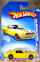 2010 Hot Wheels #132 Faster Than Ever 4/10 Ford Mustang Fastback Yellow w/FTE Sp - £11.83 GBP