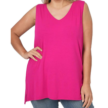  Pink Sleeveless Casual Top Size 1X - £19.44 GBP