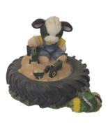 1998 Mary&#39;s Moo Moos Never Be Too Tired For Some Fun John Deere Figurine... - £10.09 GBP