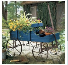 Blue Garden Planter Wagon (col) J8 - £142.41 GBP