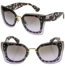 MIU MIU REVEAL 04R Shield Square Oversized Runway Sunglasses MU04RS Lilac Havana - $366.30