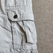 Arizona Jean Co Cargo Shorts Mens Size 42 Khaki White 100% Cotton Pockets - £15.56 GBP