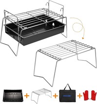 Camping Grills, Foldable And Lightweight Steel Mesh Barbecue, Backpacking - £25.22 GBP