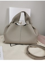 Autumn Lychee Pattern Soft Leather Handbag 2023 New Solid Pleated  Tote Bag  Des - £88.07 GBP