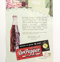 1947 Dr Pepper Soda Pop Advertisement Snack In A Bottle Vintage Beverage... - $24.99