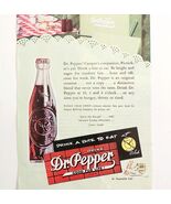 1947 Dr Pepper Soda Pop Advertisement Snack In A Bottle Vintage Beverage... - €21,60 EUR