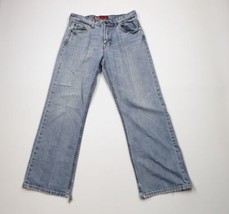 Vintage Express X2 Denim Mens 34x32 Distressed Loose Fit Boot Cut Denim ... - $54.40