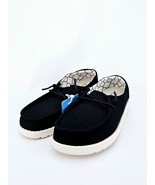 Hey Dude Wendy Youth Linen Black Shoes Slip On US Size Kids Youth 12 New - $43.74 CAD