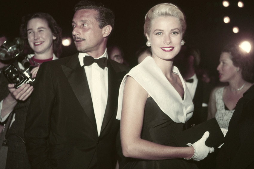 Grace Kelly with Oleg Cassini at Rear Window premiere 1954 18x24 Poster - £17.93 GBP