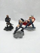 Lot Of (3) Disney Infinity Marvel 2.0 Character Figures Nick Fury Hawkey... - $13.37