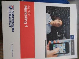 30 Hour Marketing 1 2018 Champions School Of Real Estate Texas Edition - $18.97