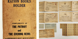 1940s vintage WWII RATION BOOKS w FOLDER shippensburg pa FLOHR FAMILY war - £70.02 GBP