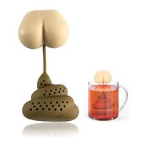 Poop Tea Strainer Loose Leaf Infuser Silicone Tea Leak Net Funny Steeper Tool - £11.21 GBP