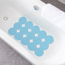 Patented Webos Non Slip Bathtub Mat Shower Mat Bath Mat, Circle-Blue, 28... - £26.73 GBP