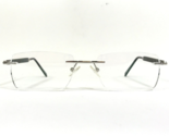 Gold &amp; Wood Eyeglasses Frames N05.16 Grey Silver Rectangular Rimless 53-... - £479.91 GBP