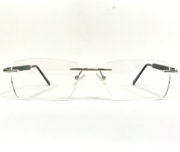 Gold &amp; Wood Eyeglasses Frames N05.16 Grey Silver Rectangular Rimless 53-... - $607.36