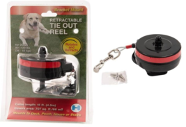 HOWARD PET 8431 RETRACTABLE 15&#39; ft CABLE TIE OUT, LARGE 80-120 lbs (OPEN... - £27.15 GBP