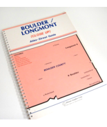 Boulder Longmont Close Up Atlas Street Guide Spiral Bound 1985 Indexed P... - $9.30