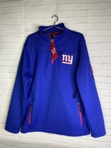 Ultra Game New York Giants Quarter Zip Fleece Pullover Sweatshirt Mens S... - $74.25