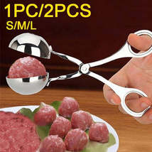Tool clip newbie non stick stuffed meat ball spoon shaper cooking scoop stainless steel thumb200